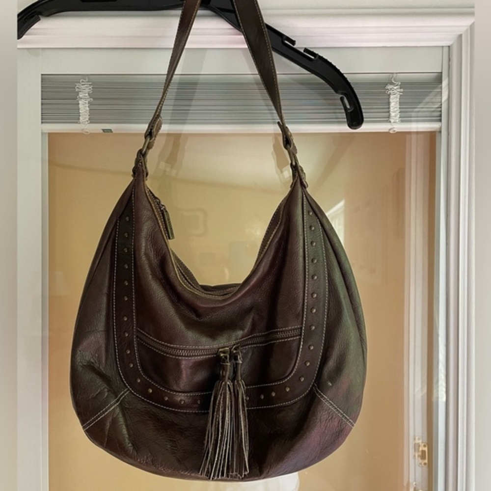 Vera Pelle Avorio Italian leather hobo bag